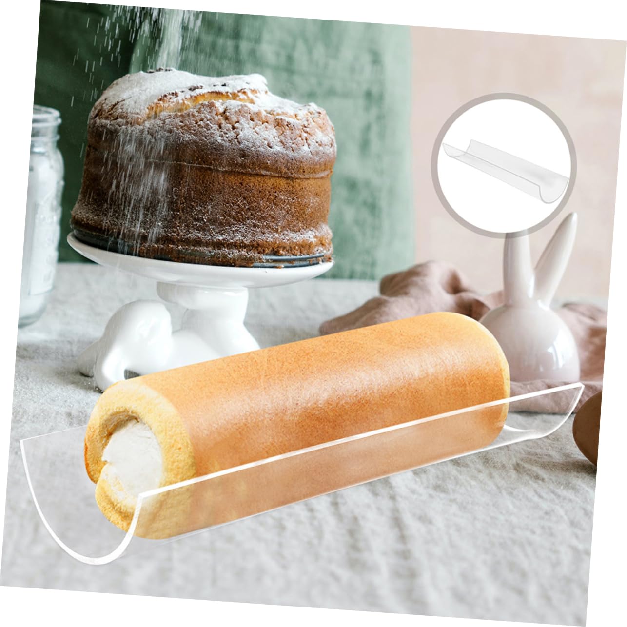 MAGICLULU Rouleau De 4 Pièces Support à gâteaux moule à chocolat moule à Moule pour roulé suisse Accessoire de pâtisserie pour roulé suisse moule de cuisine moule à dessert Acrylique