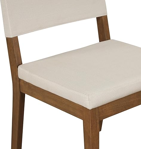 Miniatura 6 de Nathan James - Linus - Moderna silla tapizada - Gris claromarrón oscuro, juego de 2