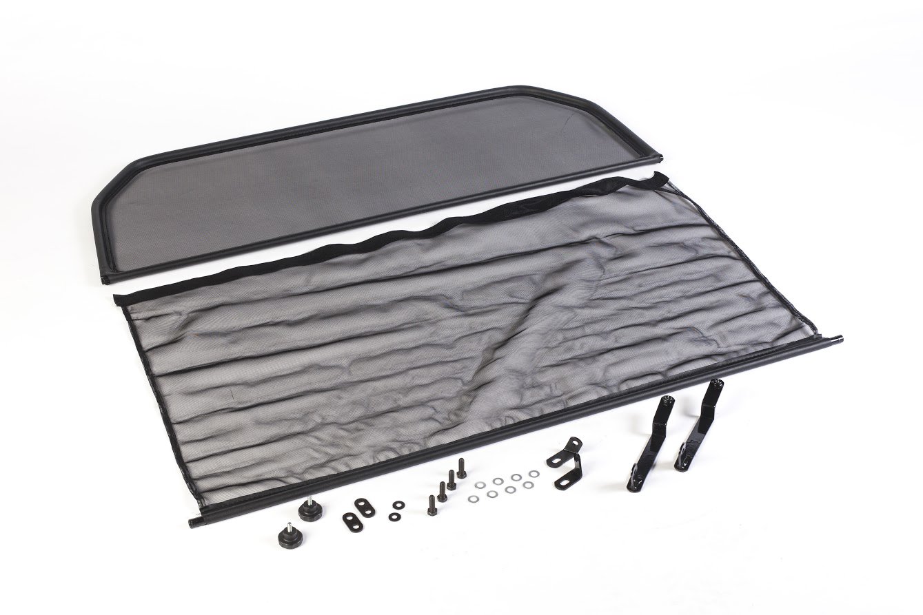 GermanTuningParts Déflecteur de vent pour Peugeot 306 Cabriolet 1994–2002 – Pliable – Noir | Déflecteurs d'air | Coupe-vent | Déflecteur de vent