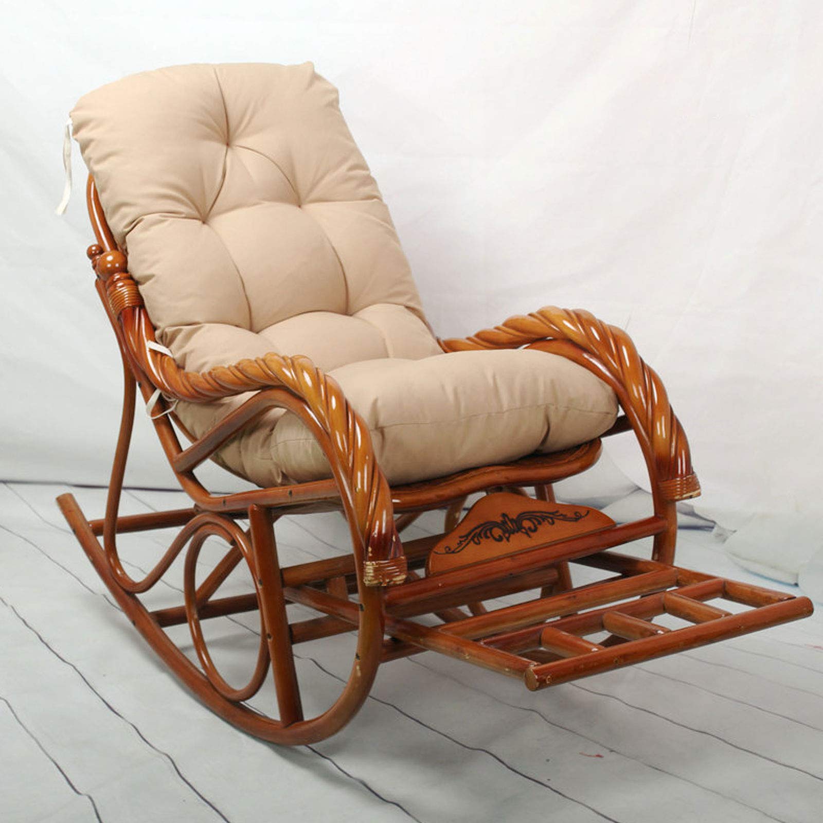 Cuscino per Sdraio da Esterno, Cuscino per Sdraio da Giardino con Fasce Antiscivolo, Cuscino Imbottito Casa Sdraio Imbottita Relax, Lavabile Sfoderabile, Spiaggia Sdraio Terrazzo,#3,50x130x10cm