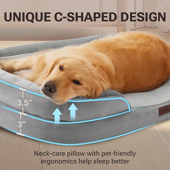 Cama Ortopédica para Perro Grande Extra Grande con Funda Lav miniatura 5