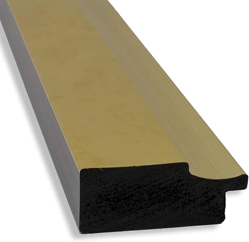 Miniatura 2 de Amanti Art Espejo de baño dorado para sobre el fregadero, 23 x 47 pulgadas, espejo de tocador rectangular estrecho dorado Landon, marco de madera