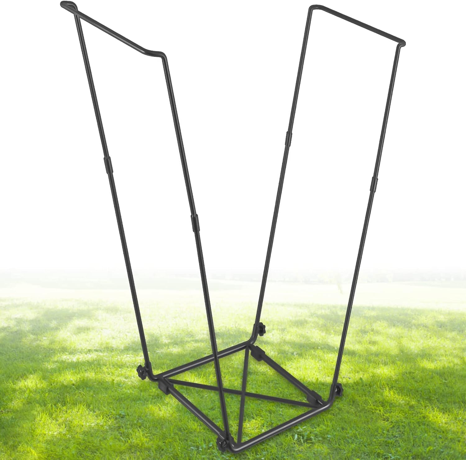 FEED GARDEN Trash Bag Holder, Outdoor Metal Leaf Bag Holder