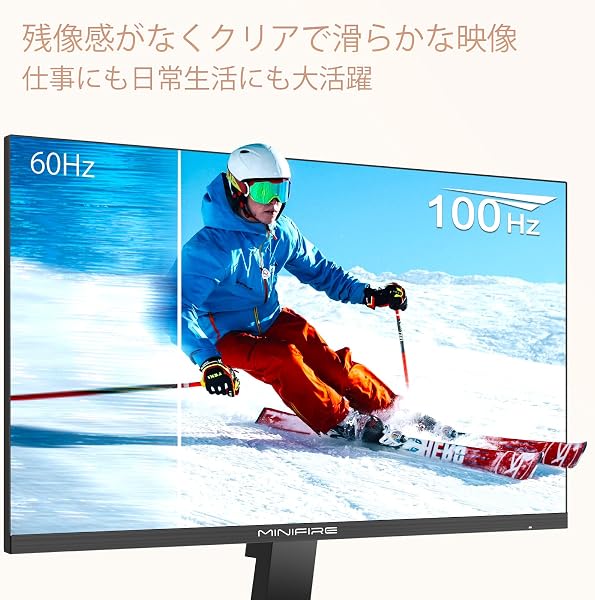Minifire 24インチ モニター IPS ディスプレイ フルHD HDR10 100Hz ブルーライト軽減 フリッカーフリー VESA対応 フレームレス HDMI ポート 5年保証 (MF24X3A） 24“/FHD/100Hz - 2
