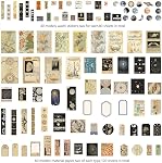 400pcs Scrapbook Supplies, Vintage Scrapbook Stickers Papers, Journaling Supplies Washi Stickers Retro Adhesive Paper Decals for Album Art Craft