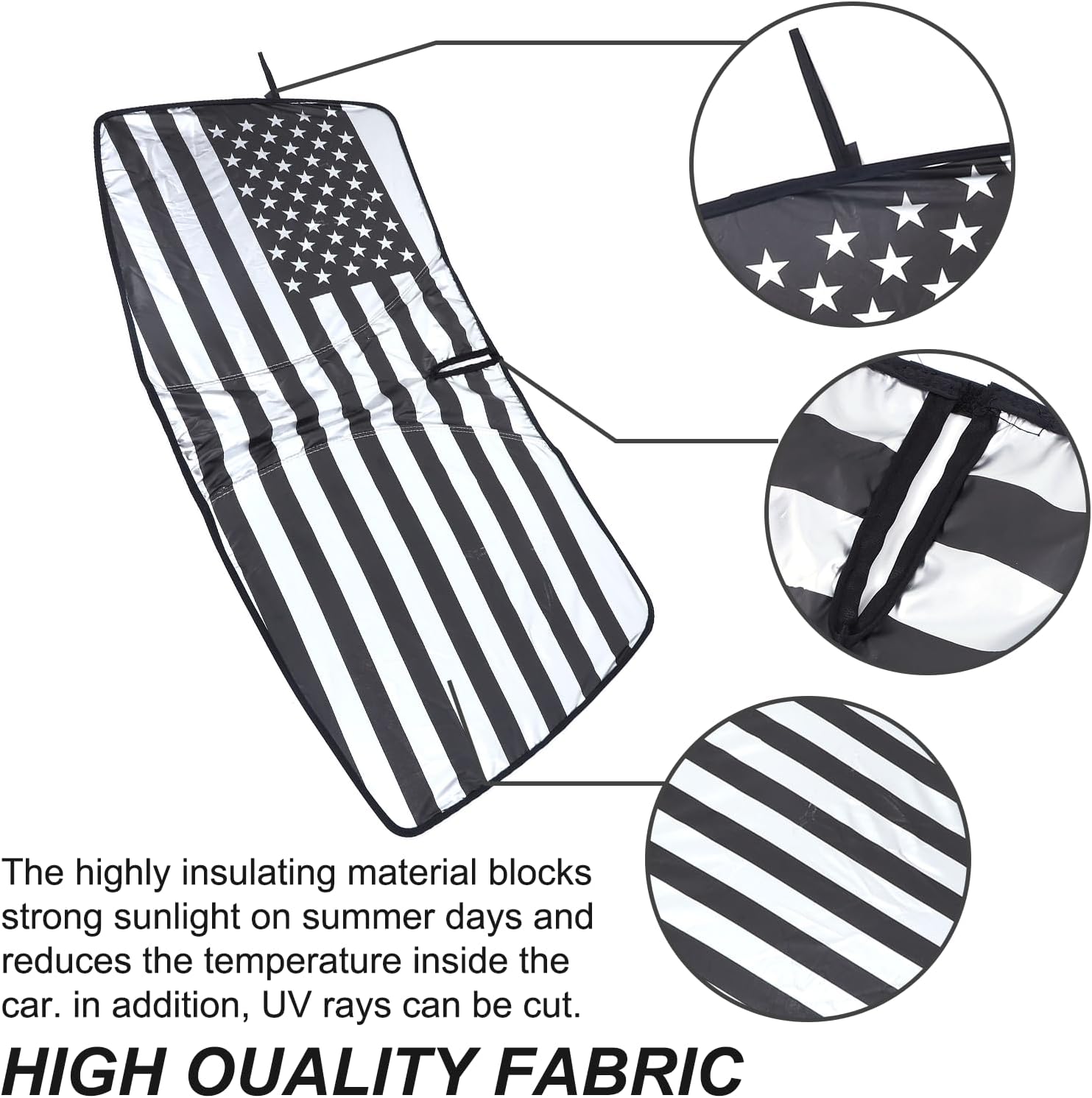 Windshield Sunshade Compatible with Ford Maverick 2022-2026, US Flag Foldable Windshield Cover Keep Car Cool, Window Sun Visor Protector UV Ray Reflector