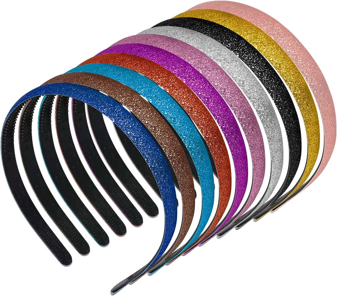 Glitter Headbands for Girls, Adecco LLC Sparkly Headbands