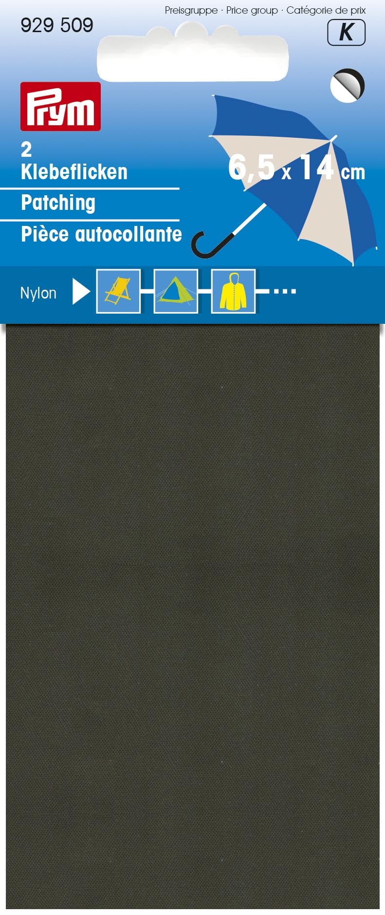 Prym Khaki Nylon Self Adhesive Repair Patch