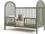 Graco Olivia 3-in-1 Convertible Crib (Olive) – GREENGUARD Gold Certified, Converts to Daybed and Toddler Bed, Fits Standard Full-Size Crib Mattress, Adjustable Mattress Height, Easy-to-Match Style