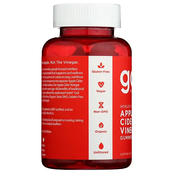Goli Nutrition, Gummies Apple Cider Vinegar 60 Count 5