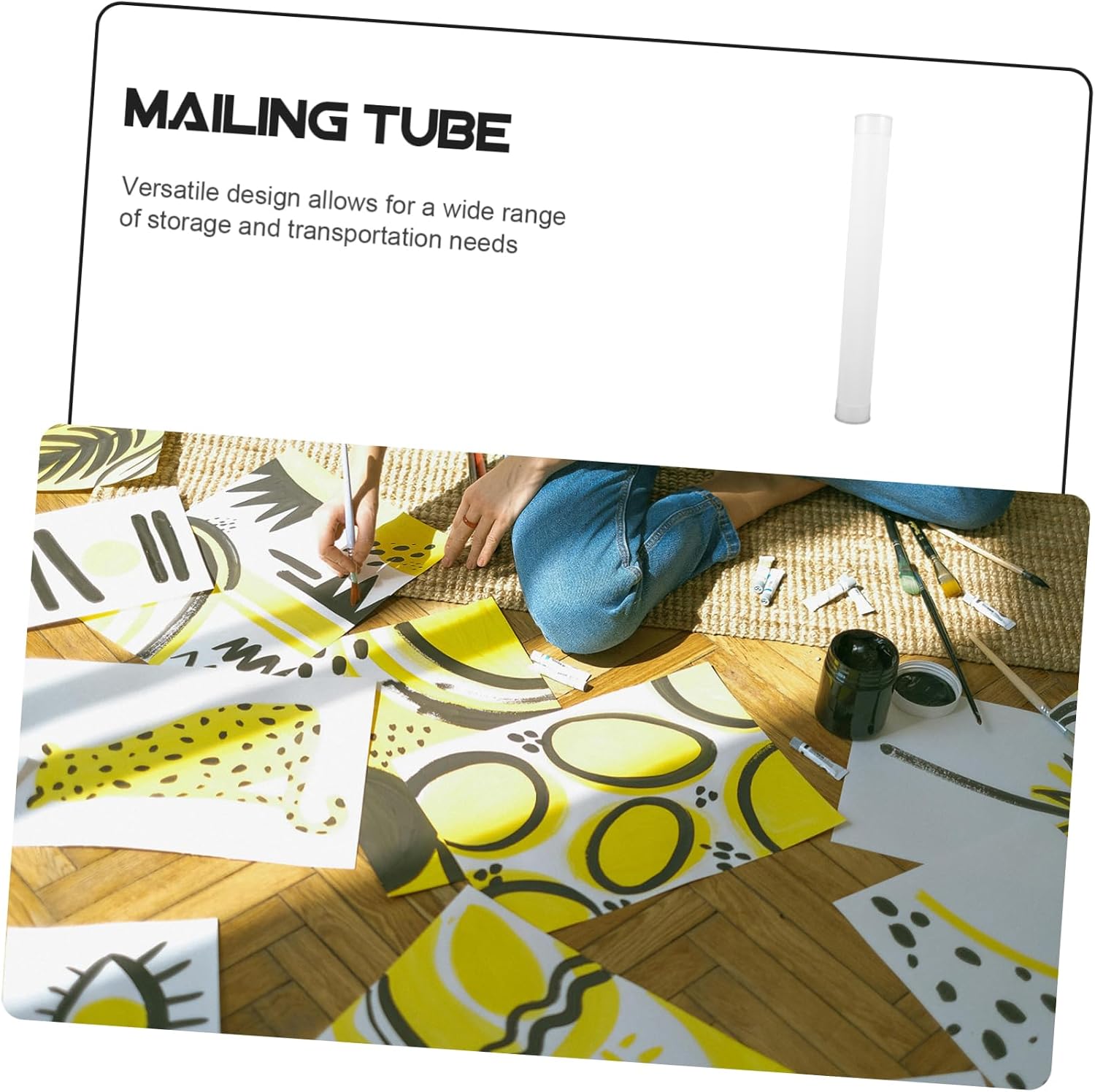 5pcs Durable Mailing Tubes with Caps Versatile Storage for Artwork Posters and Documents Securely Protects Contents during Transport