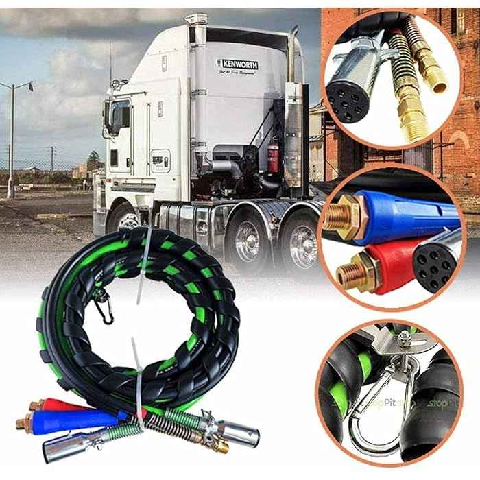 Buy Truck Trailer Parts 12Ft 3 in 1 ABS & Air Power Line Hose Wrap 7