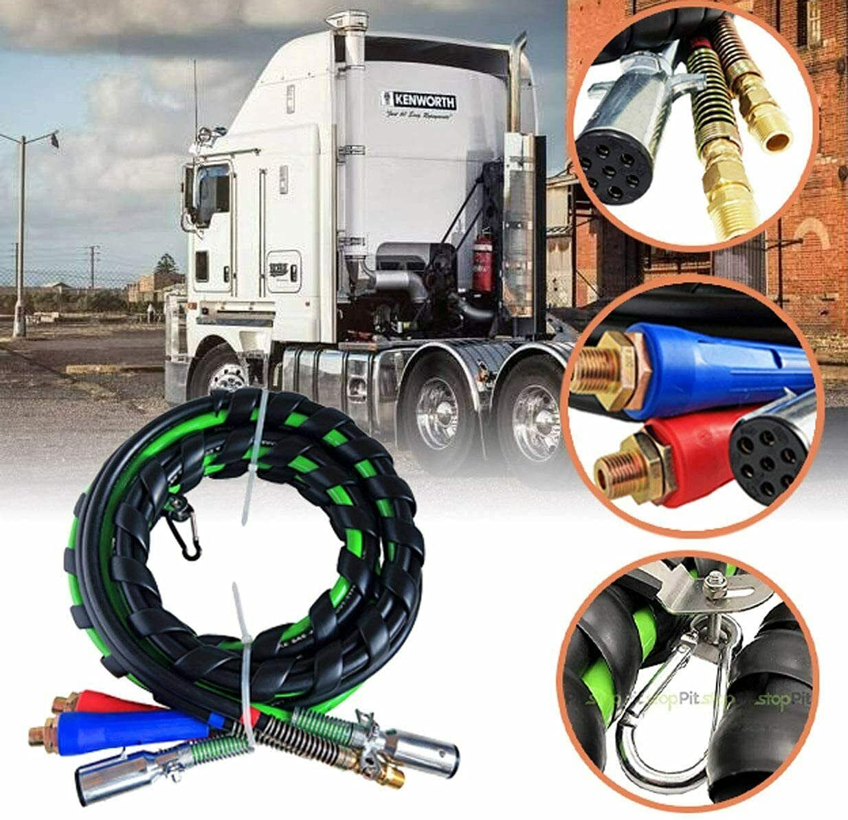 Buy Truck Trailer Parts 12Ft 3 in 1 ABS & Air Power Line Hose Wrap 7