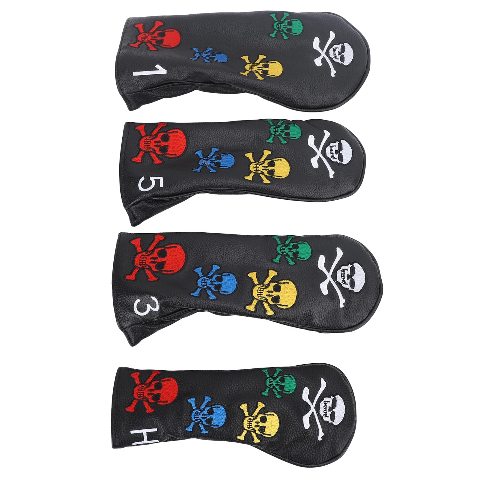Golf-Schlägerkopfhülle, 4 Stück, Totenkopf-Skelett, Golfschläger-Schlägerhauben, Golf-Putter-Abdeckung, Schutz Für Hölzer, Eisen, Stangen