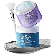 Glow-Boosting Face Masks Skincare Set &ndash; Deep Detox Clay Mask for Clear Pores, Blackheads and Excess Oil, Hydrating Overnight Face Mask with 10% Hydrolyzed Collagen &ndash; Spa-Like Facial Skin Care at Home
