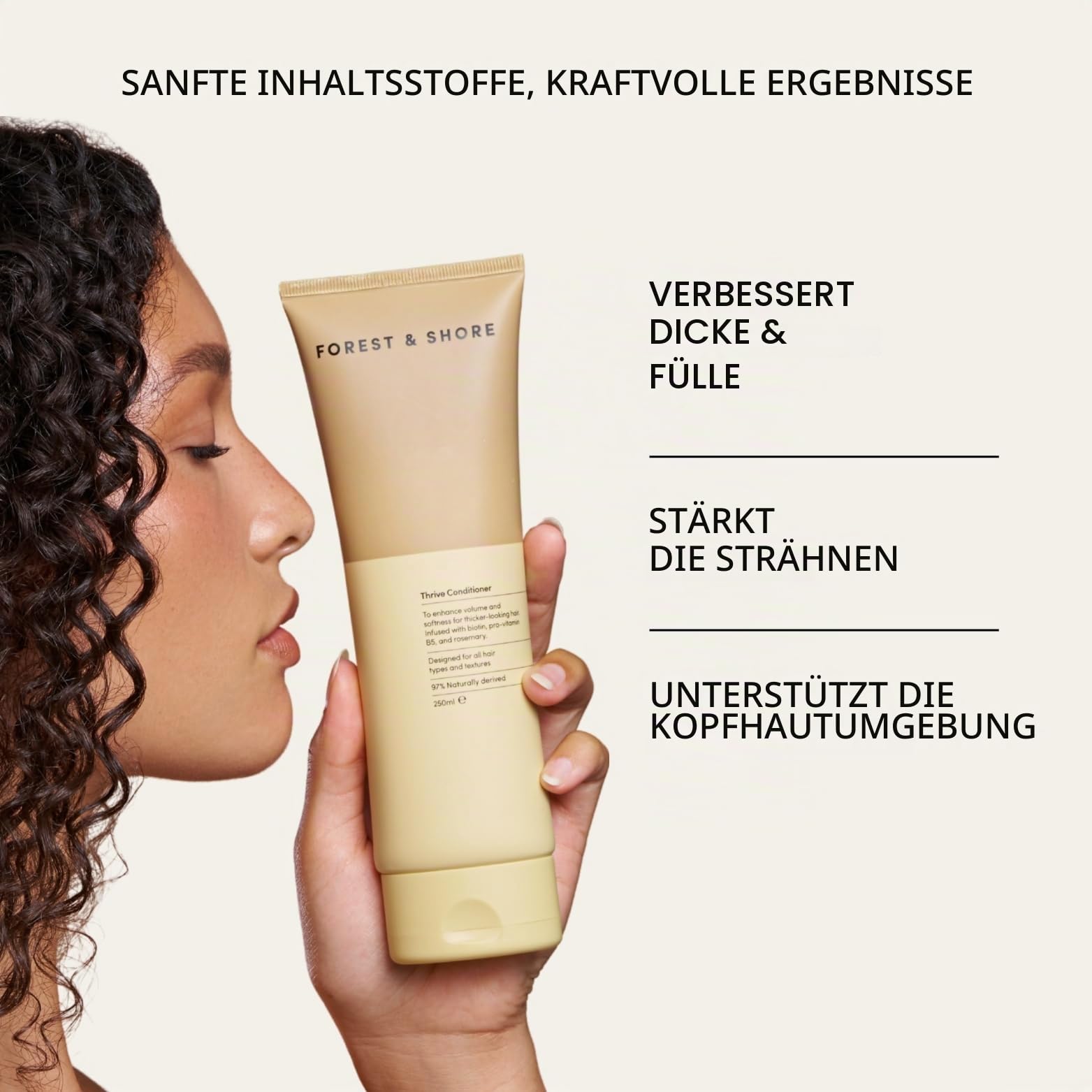 Forest & Shore Shampoo und Conditioner Set für Haarwachstum – Rosmarin Shampoo gegen Haarausfall mit Biotin, Koffein & Baicapil – 98% Natürlich, Sulfatfrei & ohne Silikone – Für Damen & Herren – 500ml