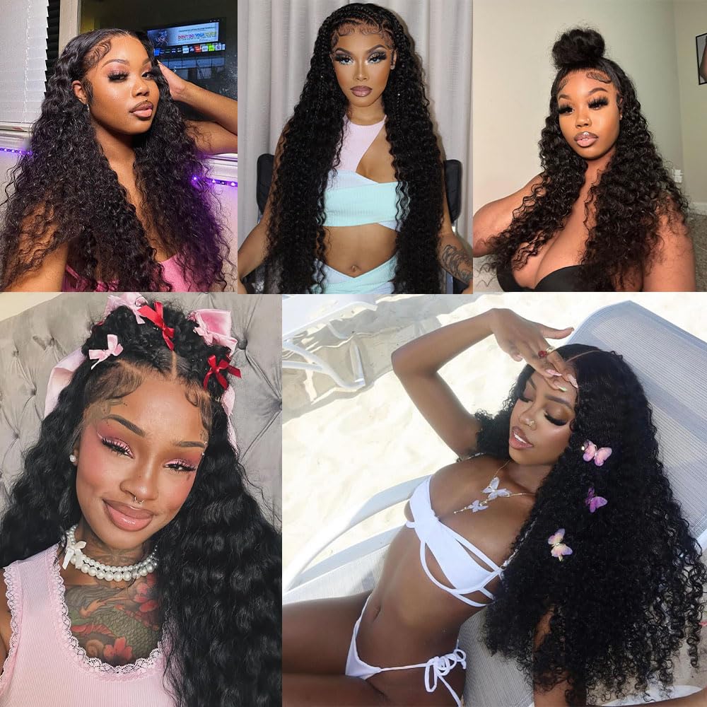 20 Inch Deep Wave Lace Frontal Wig 100% Virgin Human Hair