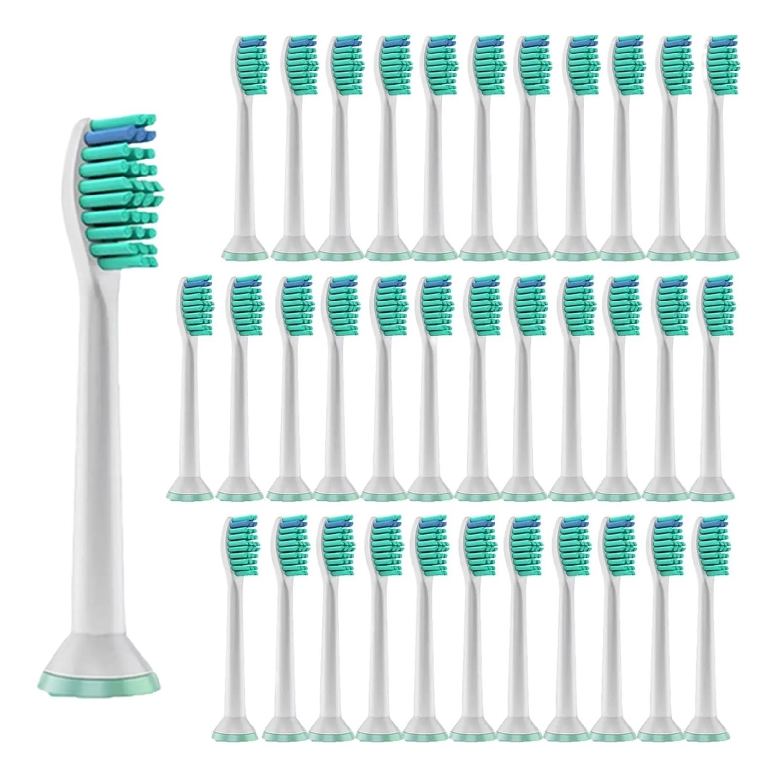 Zahnbürstenköpfe für Erwachsene, Ersatzköpfe aus Kunststoff | Ersatzzahnbürstenköpfe für Erwachsene, Kunststoff-Set, Modell 601(36pcs)