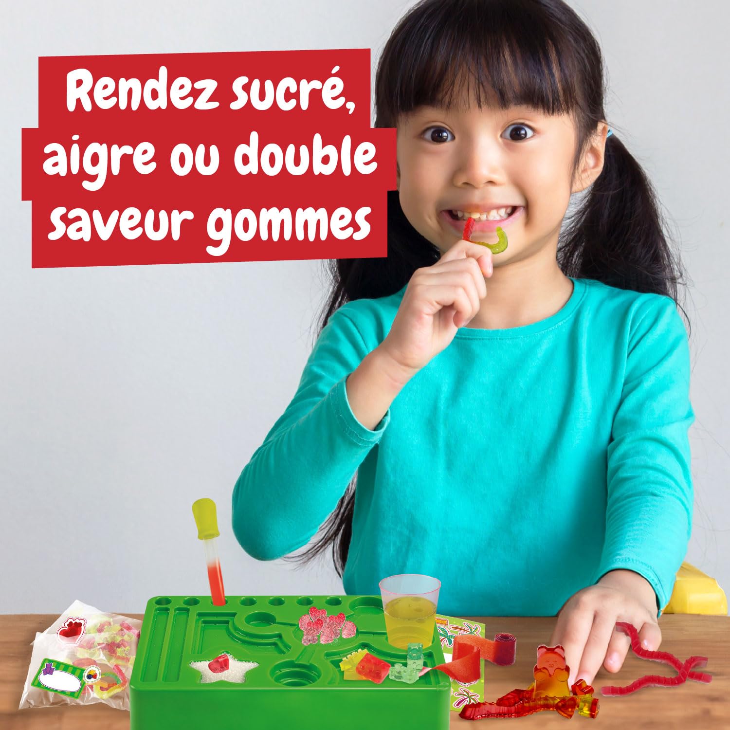 Science4you Atelier des Bonbons Gélifiés pour Enfants - Fabrication de Bonbons Gélifiés en 19 Formes, Boîte Cadeau Sucrée 7+