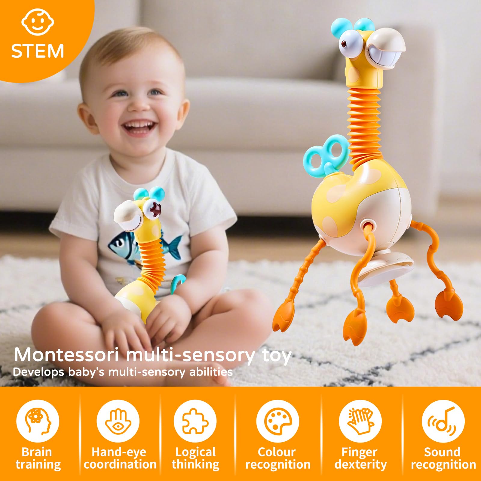 Jouet Montessori Pour Bébé 18 Mois, Jouet Sensoriel Jeux De Corde à