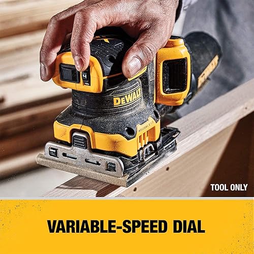 Miniatura 4 de Dewalt DCW200BR 20V MAX XR Lijadora inalámbrica de iones de litio de 1/4 hoja de velocidad variable (solo herramienta) (renovada)