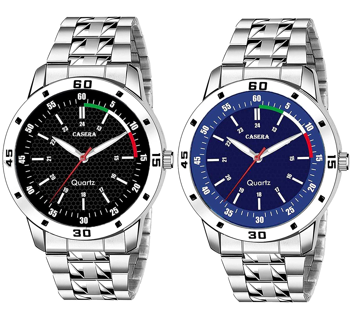 casera Analog Stainless Steel Strap Multi Color Dial Pack of 2 Men and Boy Watch (B08L3WFM9K) Amazon Price History, Amazon Price Tracker