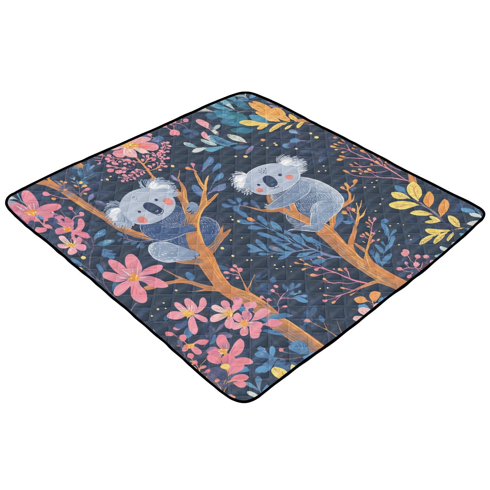 Kigai Sloth Baby Play Mat for Floor and Playpen 50x50 inch Non-Slip Baby Activity Playmat Waterproof Foldable Crawling Mat for Infants Toddlers