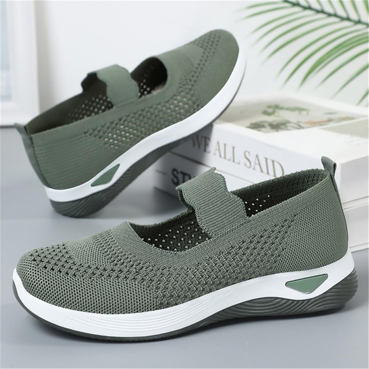 Zapatos Slip-On de Verano para Mujer - Loafers Ligeros y Transpirables, Antideslizantes & Acolchados,Zapatos Casuales de Punta Redonda para el Día a Día, Azul/Rosa/Negro/Khaki/Morado,Talla 36-42