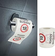 Toilettenpapier "Happy Birthday" │18.Geburtstag 24 Meter 2-lagig 180gr/qm │ Klopapier Motivpapier WC-Papier (1 x Toilettenpapier 18)