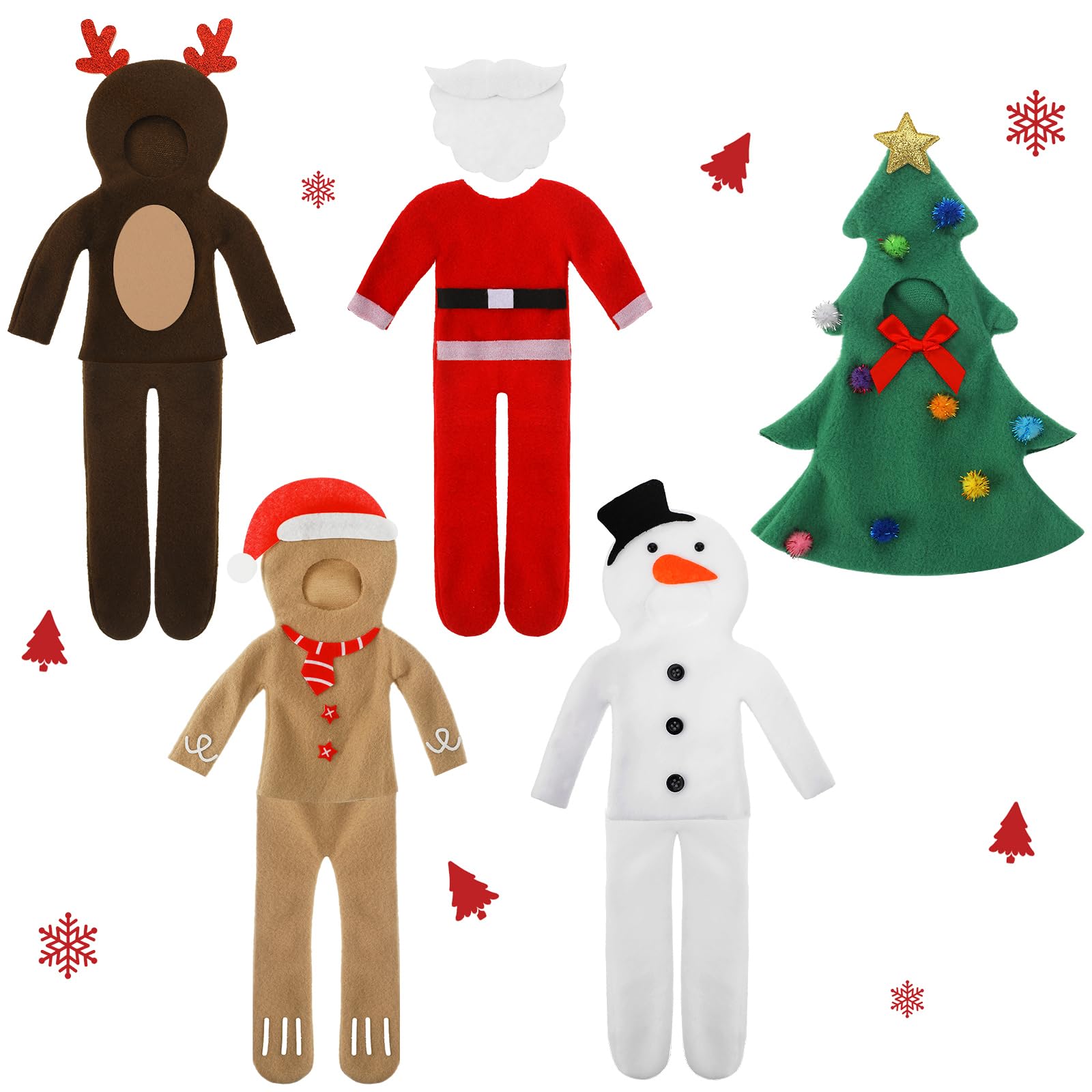christmas ideas dress up HooLing 5 Set Doll Accessories Clothes Costume Santa Elk Snowman Gingerbread Xmas Tree Doll Clothing Holiday Outfits for Christmas Party Decorations (Cute) : Toys & Games vintage clothing essex Charlotte Dress-Princess - Remember Colour:brown plaid