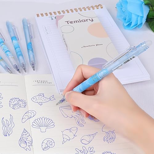 Miniatura 7 de 12 bolígrafos de gel borrables, hacen desaparecer los errores, punta fina de 0.020 in, escritura suave para rompecabezas de planificación, tinta