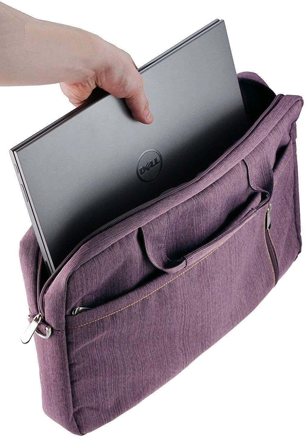 Navitech Purple Sleek Premium Water Resistant Shock Absorbent Carry Bag Case Compatible With Lenovo V145 15.6" Laptop
