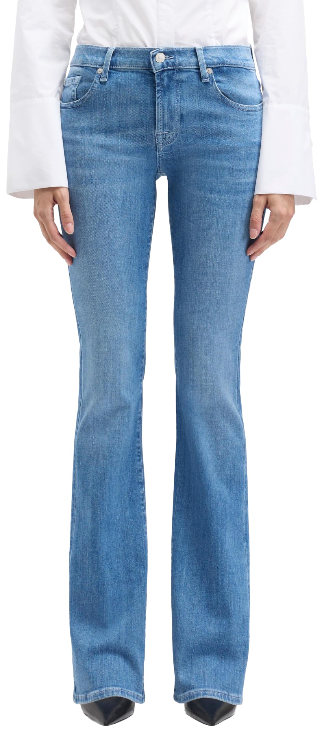 7 For All Mankind Women's Original Bootcut Iceflow Jeans, Light Blue, 23W