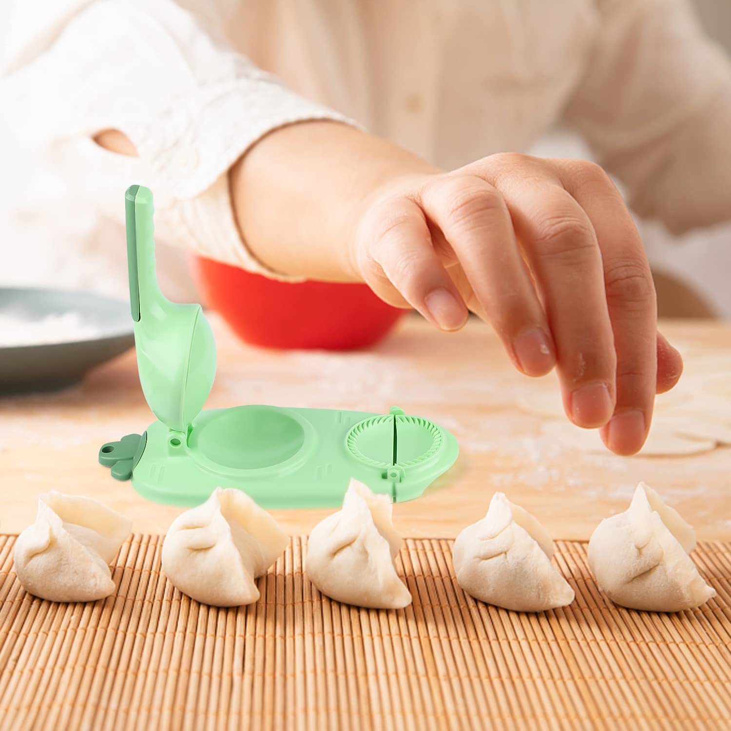 Pasta Maker, Dumpling Maker 2 in 1, pressa manuale, per gnocchi, per la pelle, per gnocchi