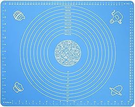 CKPS Silicone Baking Mat Roti mat Silicone Chapati Atta Kneading Mat Non - Stick Fondant Rolling Mat Stretchable for Kitchen Roti Chapati Cake – Multicolor (Baking Mat 50 * 40 cm)
