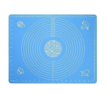 OFFLINE Silicone Baking Mat for Pastry Rolling with Measurements | Non - Stick Fondant Mat | Liner Heat Resistance Table Placemat Pad Pastry Board | (Baking Mat 50 * 40 cm)