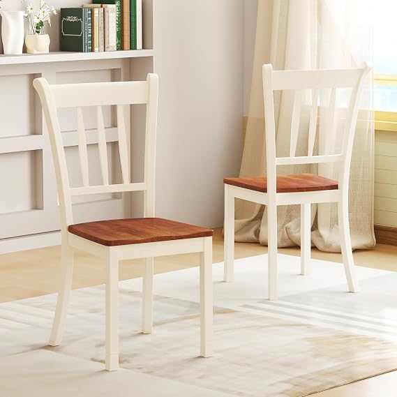 KOTEK Solid Wood Dining Chairs Set of 2