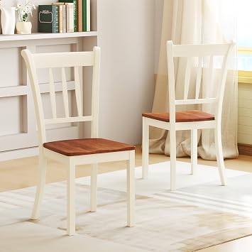 KOTEK Solid Wood Dining Chairs Set of 2