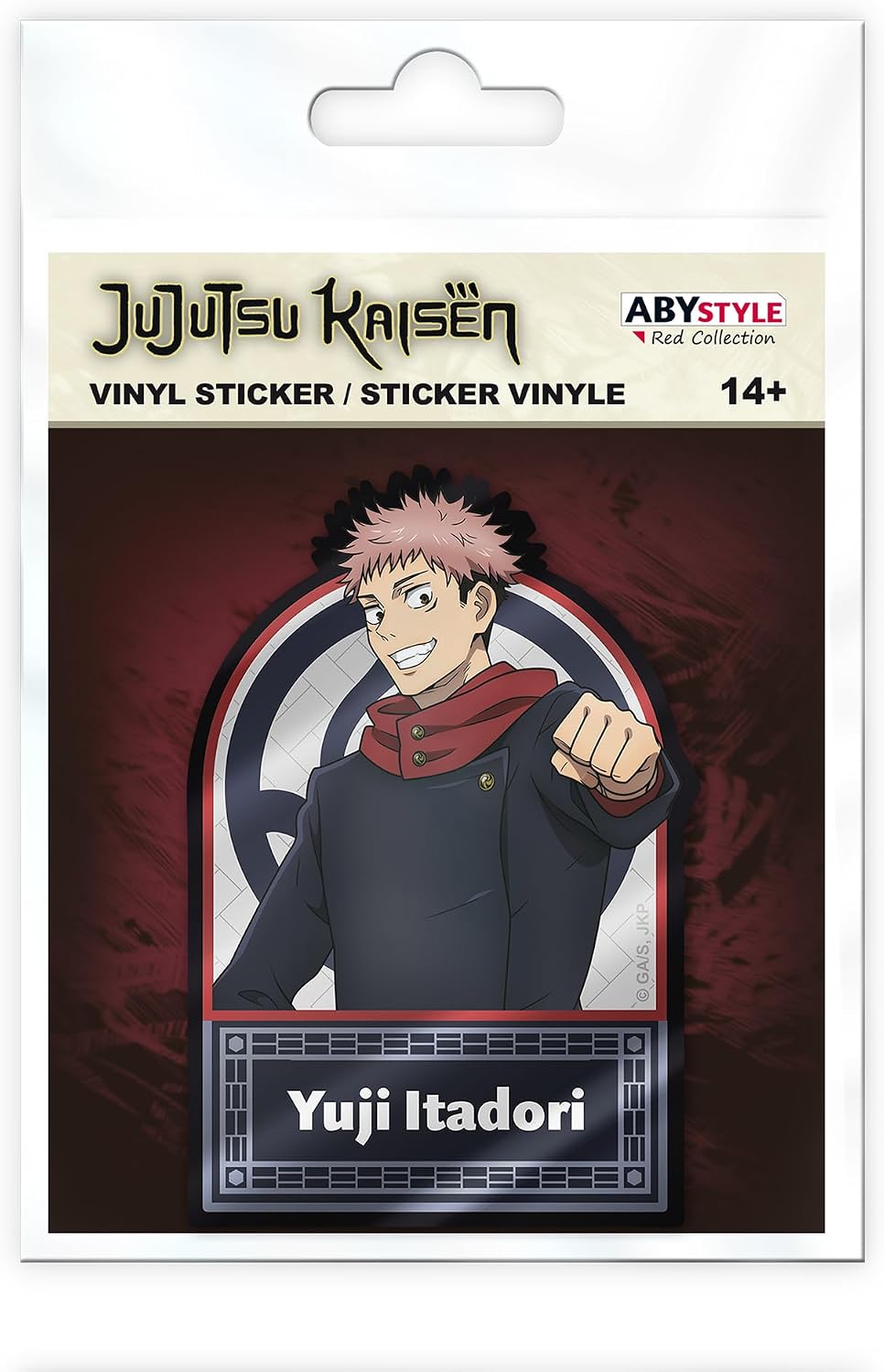 ABYstyle Jujutsu Kaisen Yuji Itadori Individual Vinyl Sticker Anime Manga Décor Merch Gift
