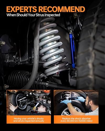 Miniatura 7 de Conjunto completo de puntal delantero y amortiguadores con conjuntos de resortes helicoidales para Wrangler 4WD 1997-2006 4.02.42.5 L 37026 * 2 2