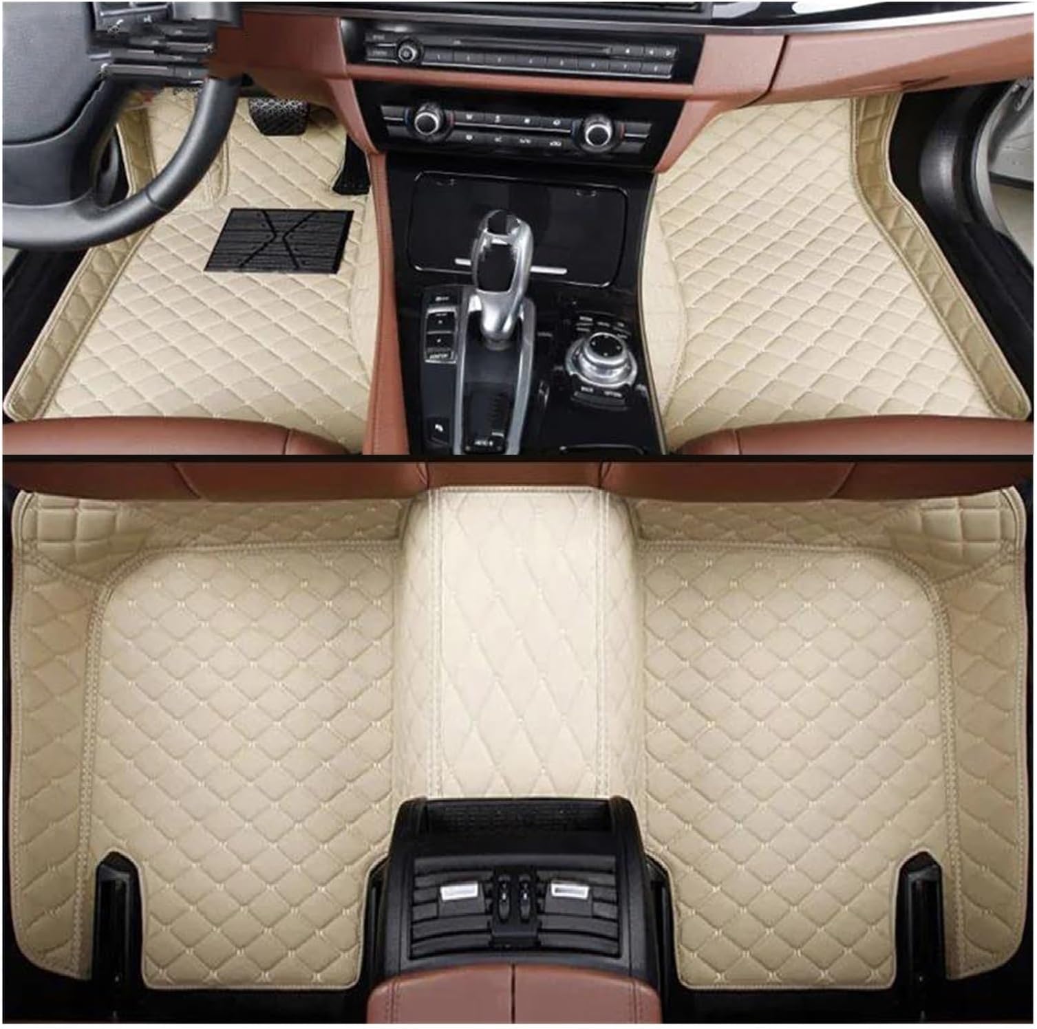 Customized Car Floor Mats For Lexus For RX 270 300 350 350h 400h 450h 200t 2007-2015 2023 2024 Car Interior Styling Carpets Accessorie(Beige)