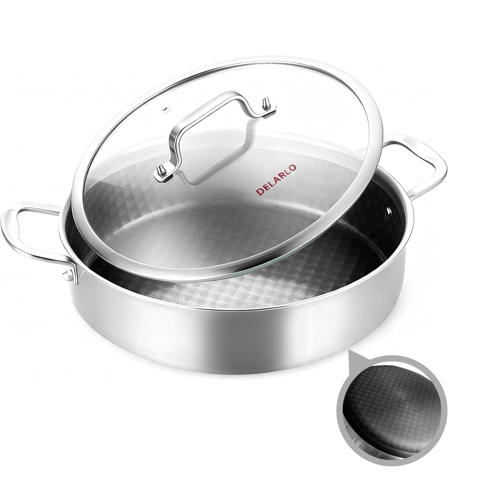 Delarło Stainless Steel Frying Pan Set -13