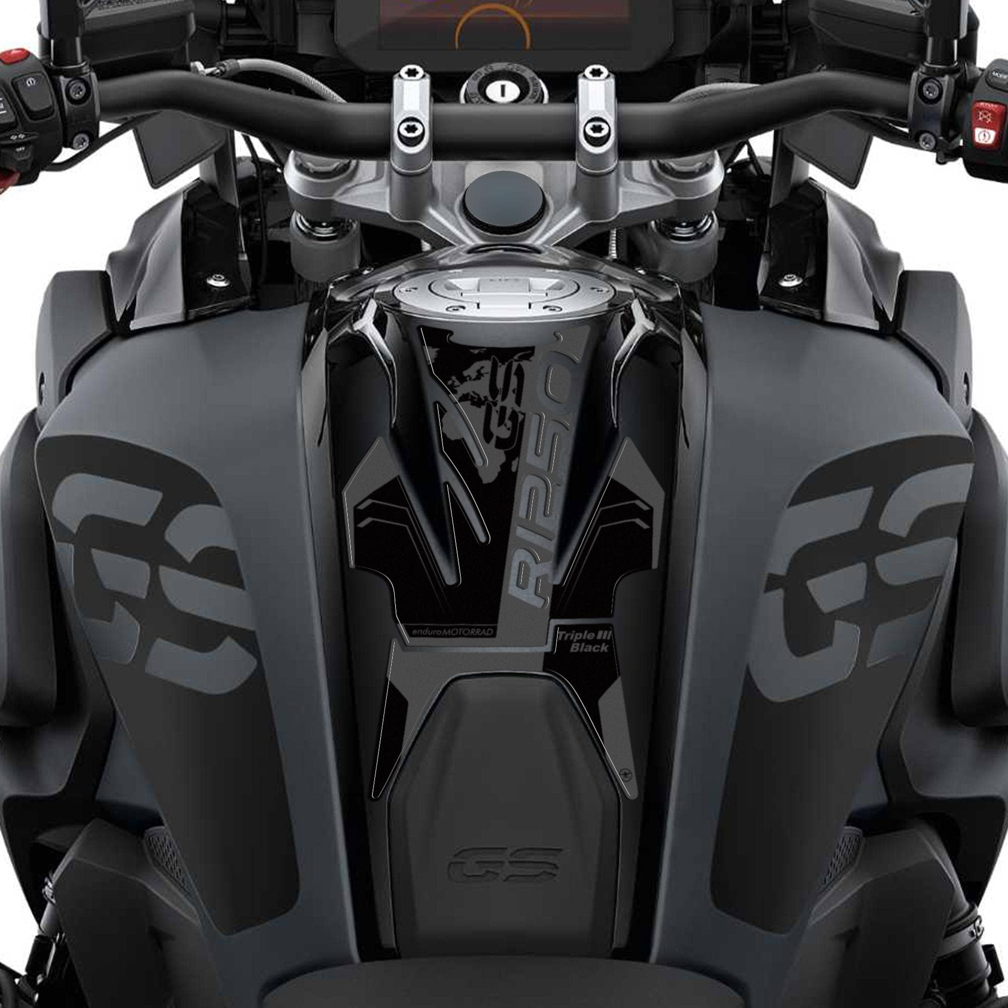 Resin Bike Motorsticker Compatibel met BMW R 1250 GS Triple Black 2021-2023. Bescherming van de Tankdop Tegen Stoten en Krassen. 3D Hars Sticker - Motor Gadgets Resin Bike Motorsticker Compatibel met BMW R 1250 GS Triple Black 2021-2023. Bescherming van de Tankdop Tegen Stoten en Krassen. 3D Hars Sticker - Motor Gadgets