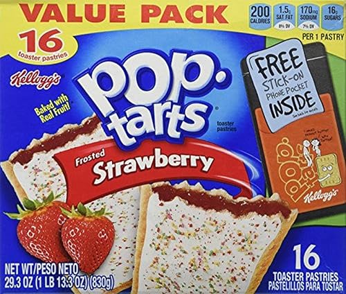 Miniatura 1 de Kelloggs Pop-tarts - Fresa esmerilada de 16 unidades