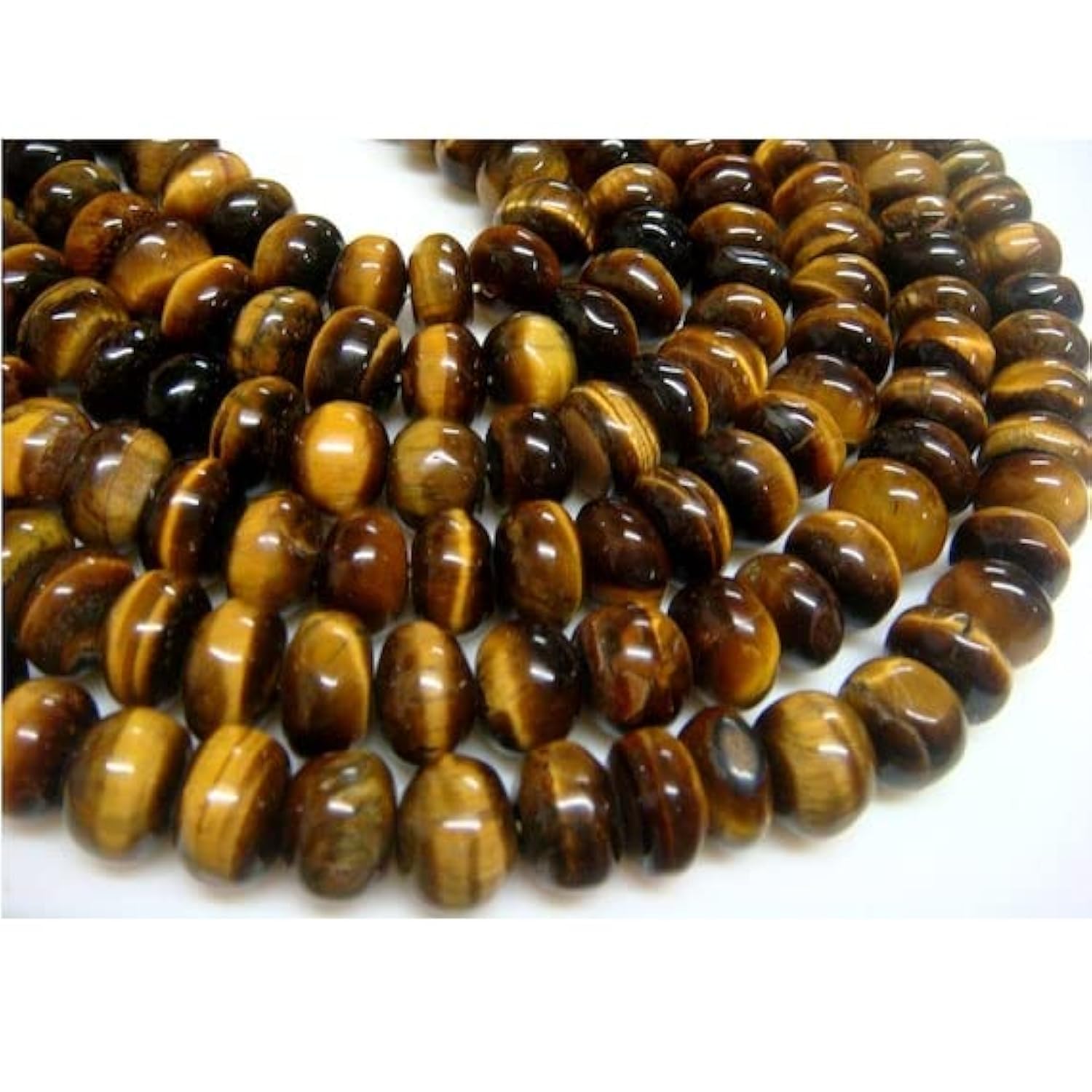 Tigers Eye Rondelles 11mm pour atelier de bijoux bohème chic