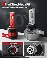 Vista 3 de Torchbeam Luces antiniebla 9005, bombillas blancas de 36000 lm con ventilador de refrigeración turbo, súper brillo, instalación rápida de 5 minutos