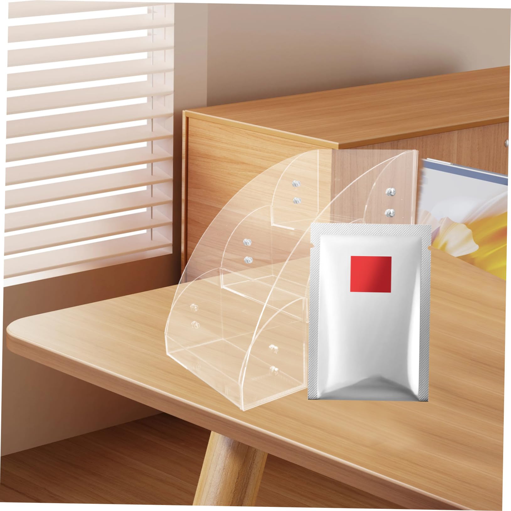 Transparente Make-up-organizer-box Aus Kunststoff Für Kosmetik Gesichtsmasken Und Hautpflege Geeignet Für Schminktisch Oder Badezimmerarbeitsplatte