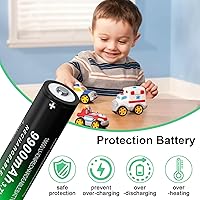 Vista 5 de 18650 Batería recargable 9900mAh 3.7V Li-ion Baterías 18650 Botón de batería Top 2 Pack para linternas Faros