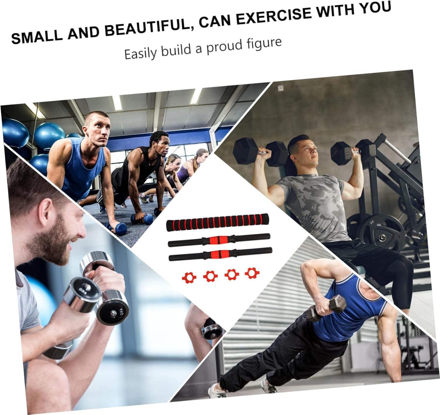 Gym Grade Dumbbell Bar Kit Dumbbell Handle and Accessories for Workouts