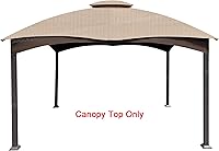 Vista 3 de APEX GARDEN Toldo de repuesto para el cenador Lowe's modelo #GF-12S004B-1 / GF-12S004BTO (tela Ripstop beige)